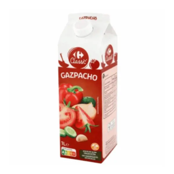 Brik de gazpacho Carrefour Classic de un litro