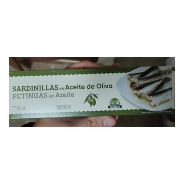 Pack de dos latas de sardinillas en aceite de oliva Hacendado de Mercadona
