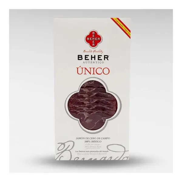 Estuche de loncheado de jamón ibérico de cebo de campo Beher Único