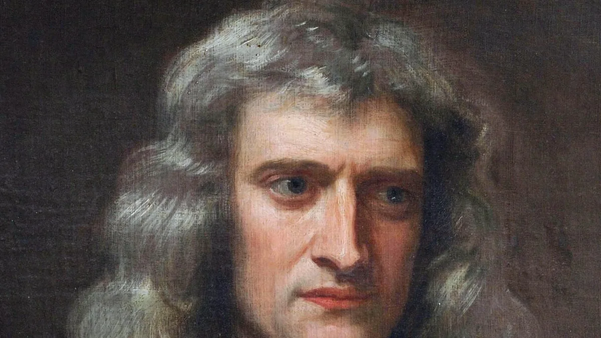Retrato de Isaac Newton pintado por Godfrey Kneller en 1689