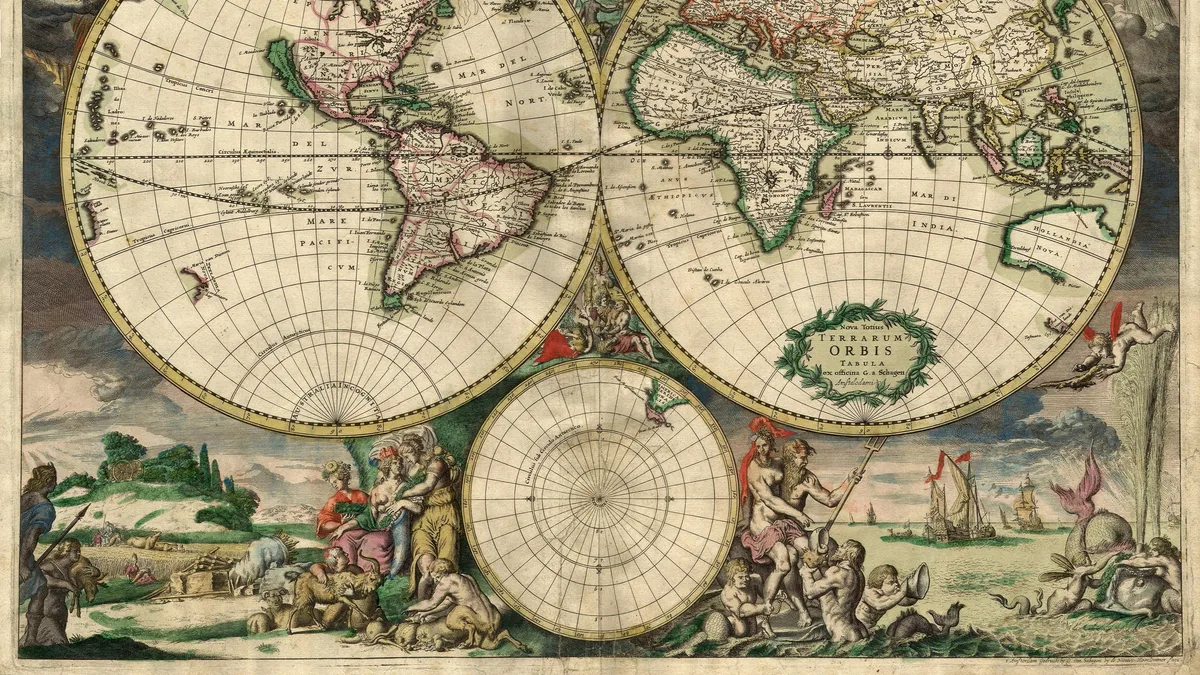 Mapa del mundo de Gerard van Schagen, Ámsterdam, 1689