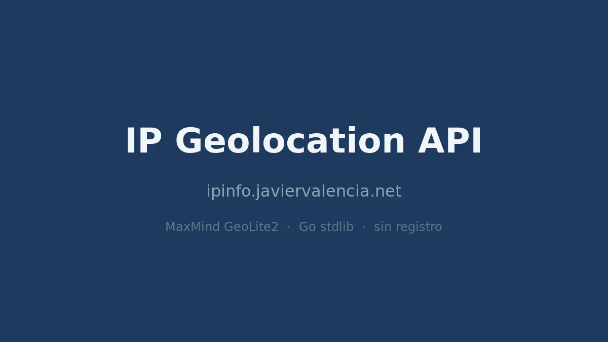 ipinfo.javiervalencia.net: API de geolocalización de IPs
