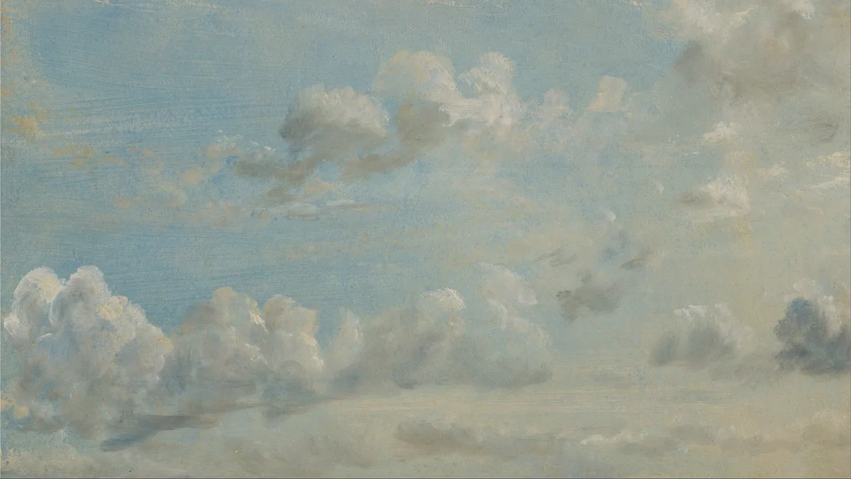 Estudio de nubes pintado por John Constable en 1822