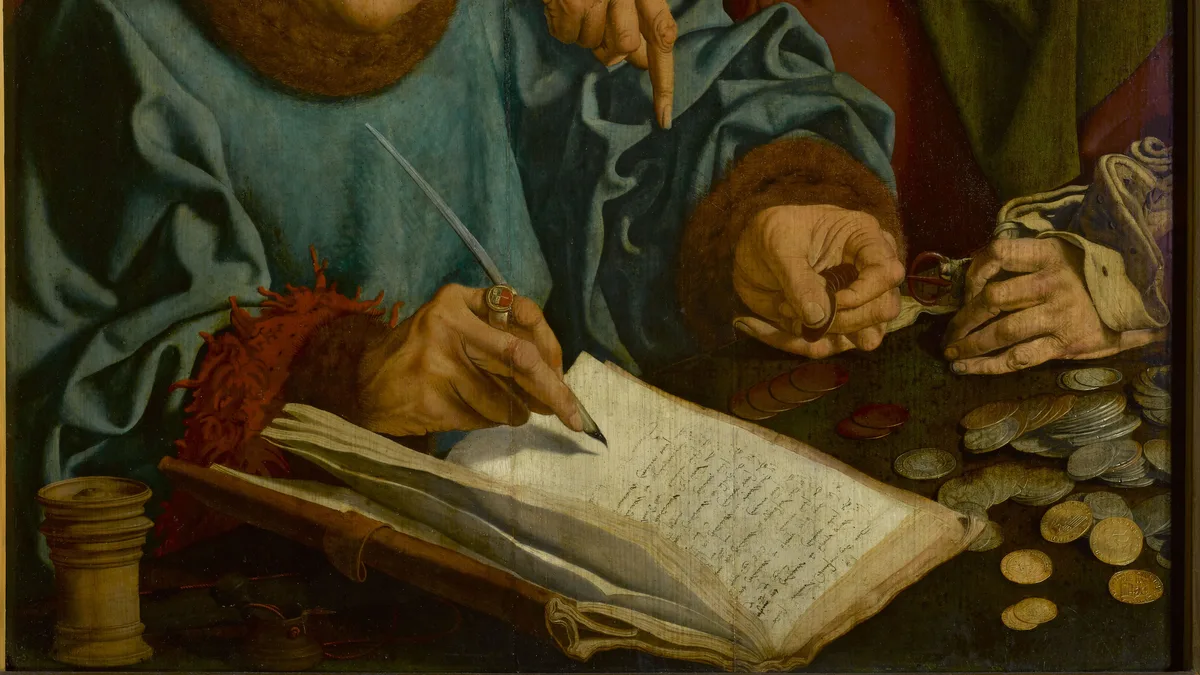 Los recaudadores de impuestos, pintura de Marinus van Reymerswaele