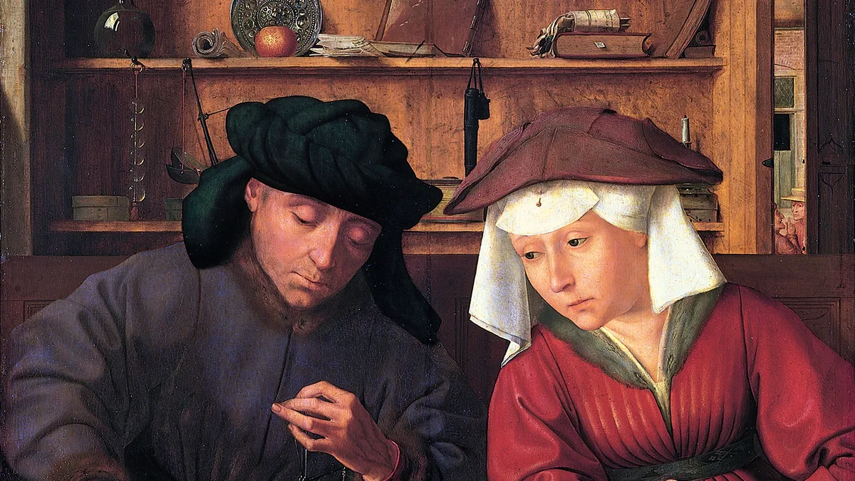 El cambista y su mujer, pintura de Quentin Massys