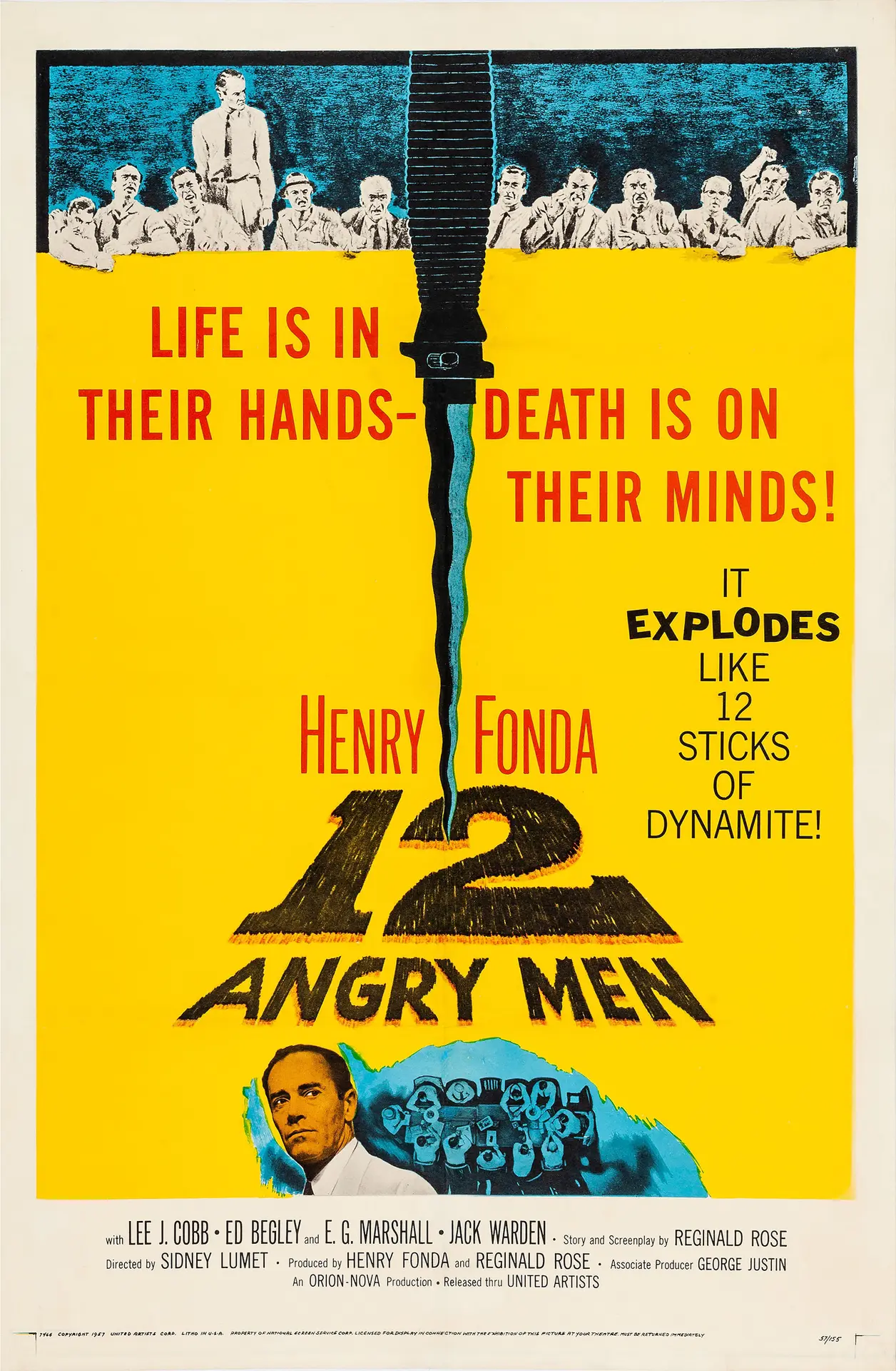 Cartel original de Doce hombres sin piedad (12 Angry Men, 1957), de Sidney Lumet